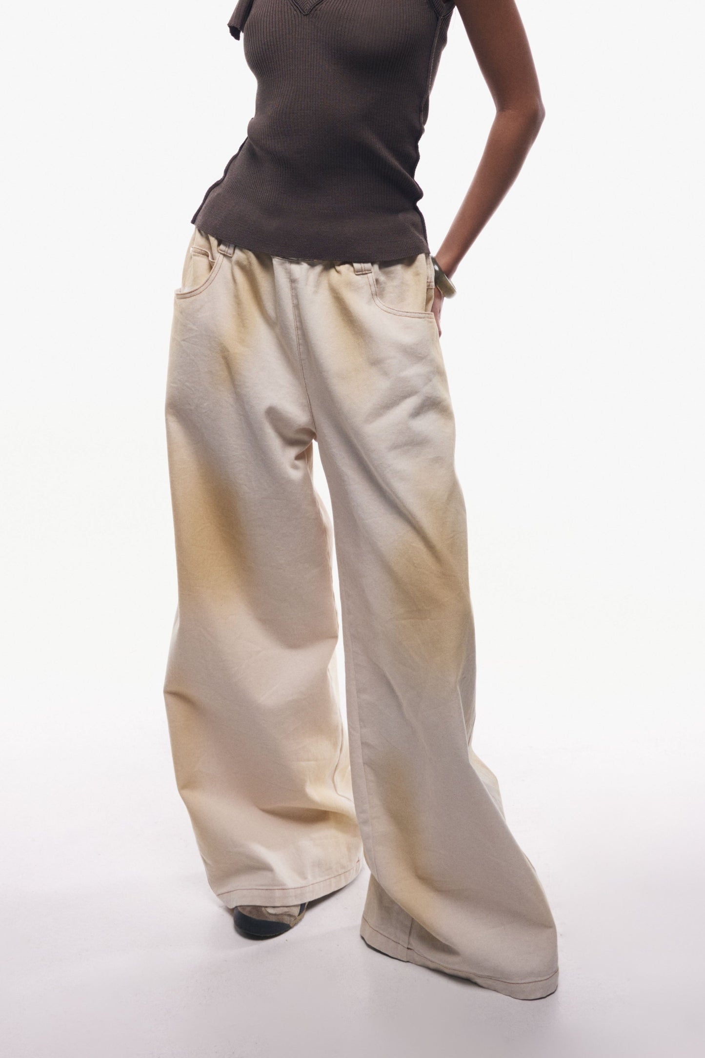 KARO denim pant - burnt white