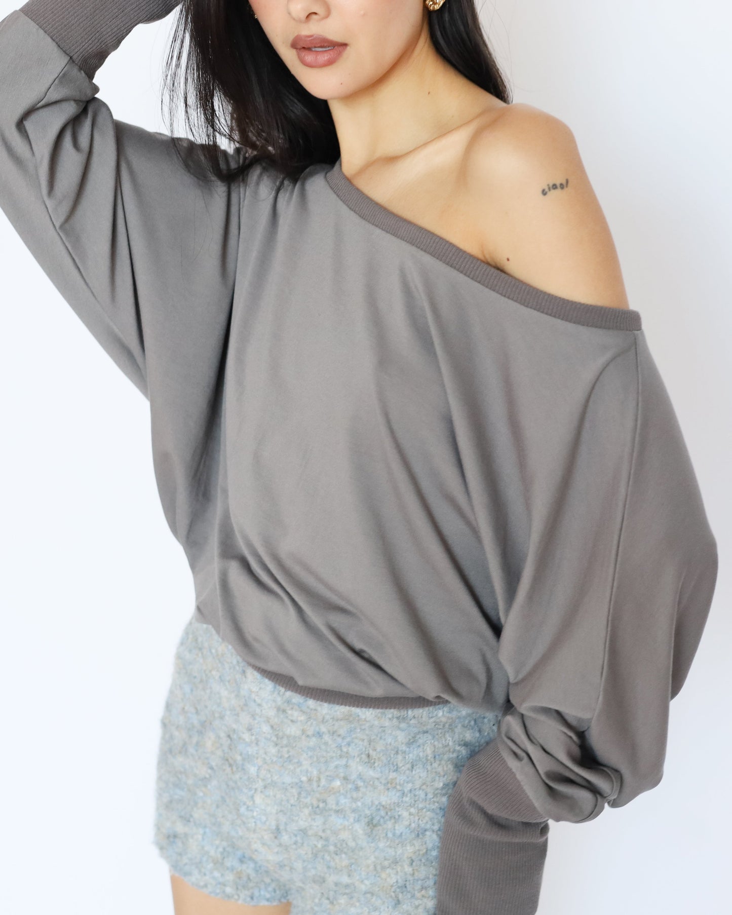 *2nd restock* CARMEN top - nice grey